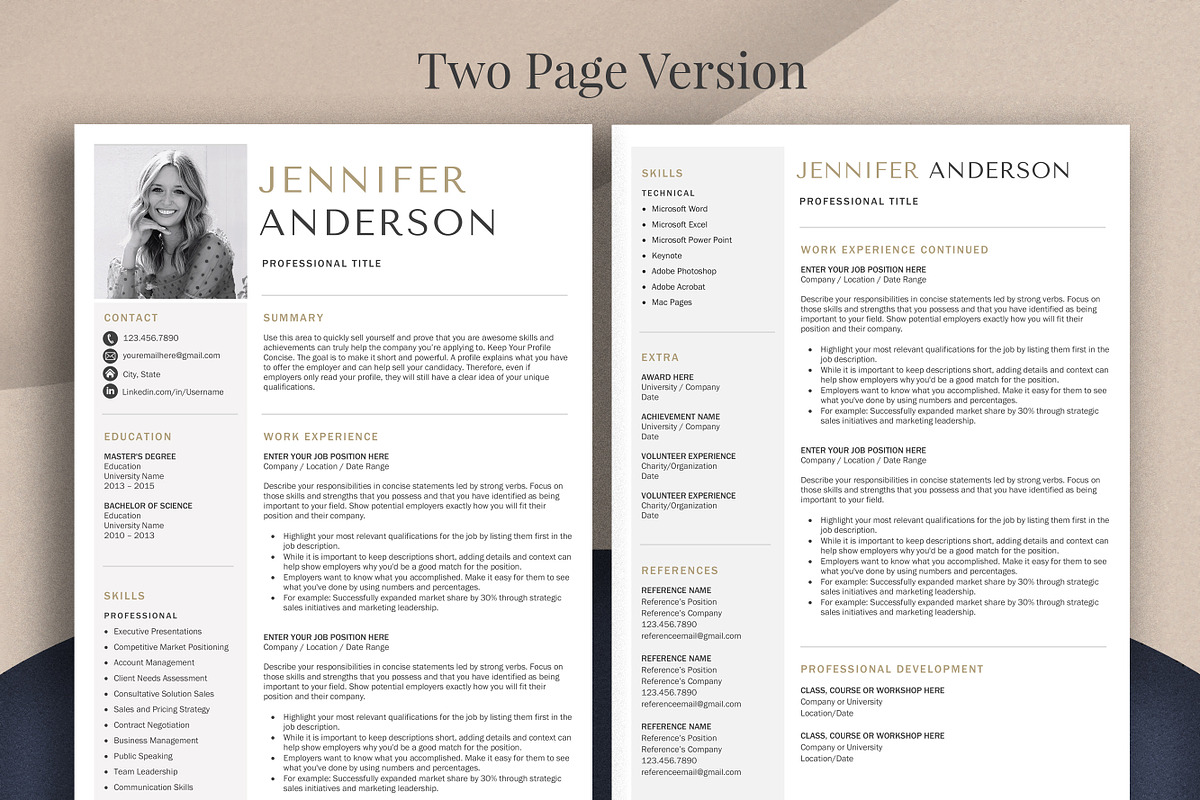 Resume Template | CV + Cover Letter, a Resume Template by Klamp Studio (Photo 3 of 9)