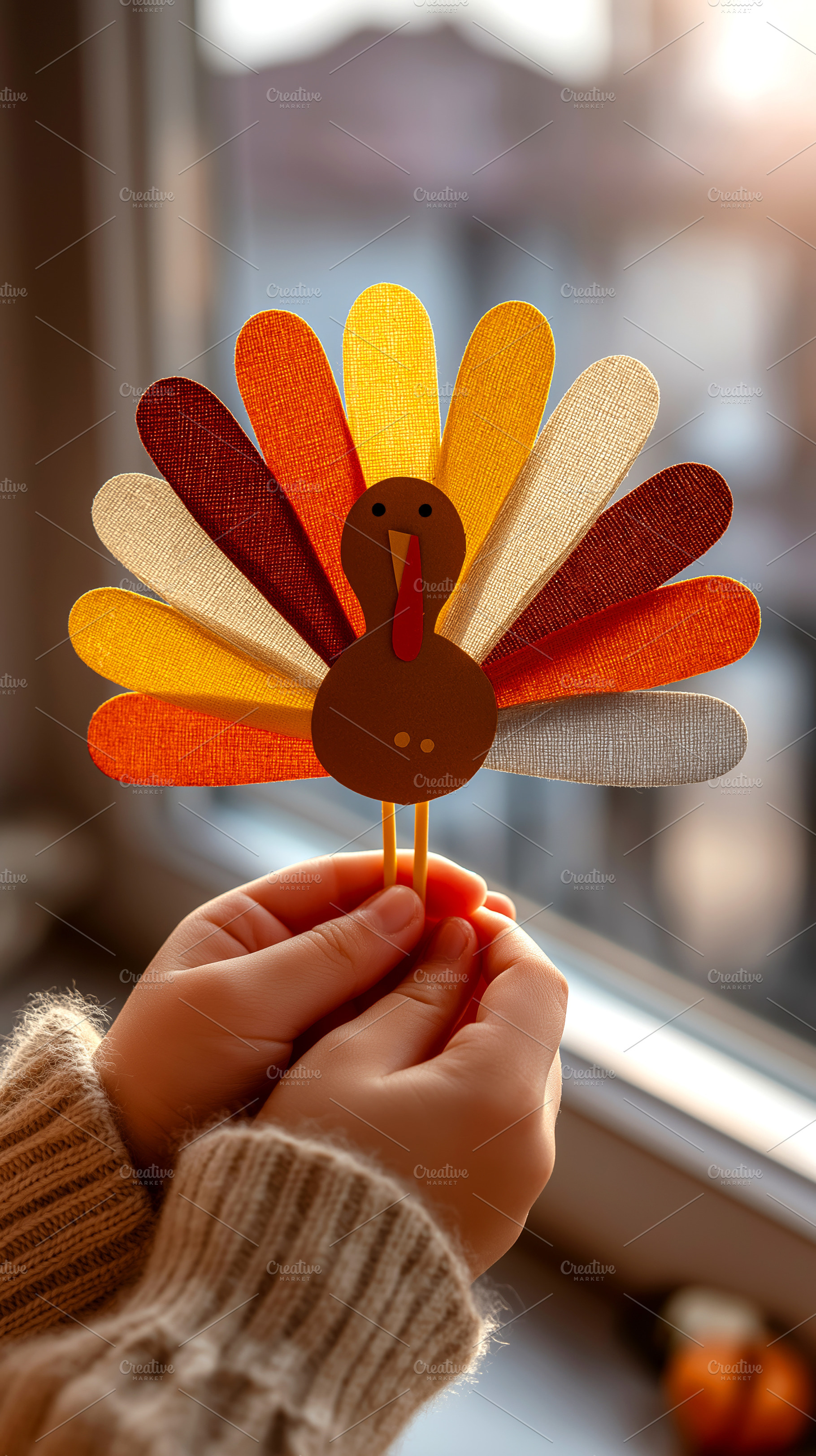 Handmade Thanksgiving Turkey Craft, a Holiday Photo by Ocean Digital Art