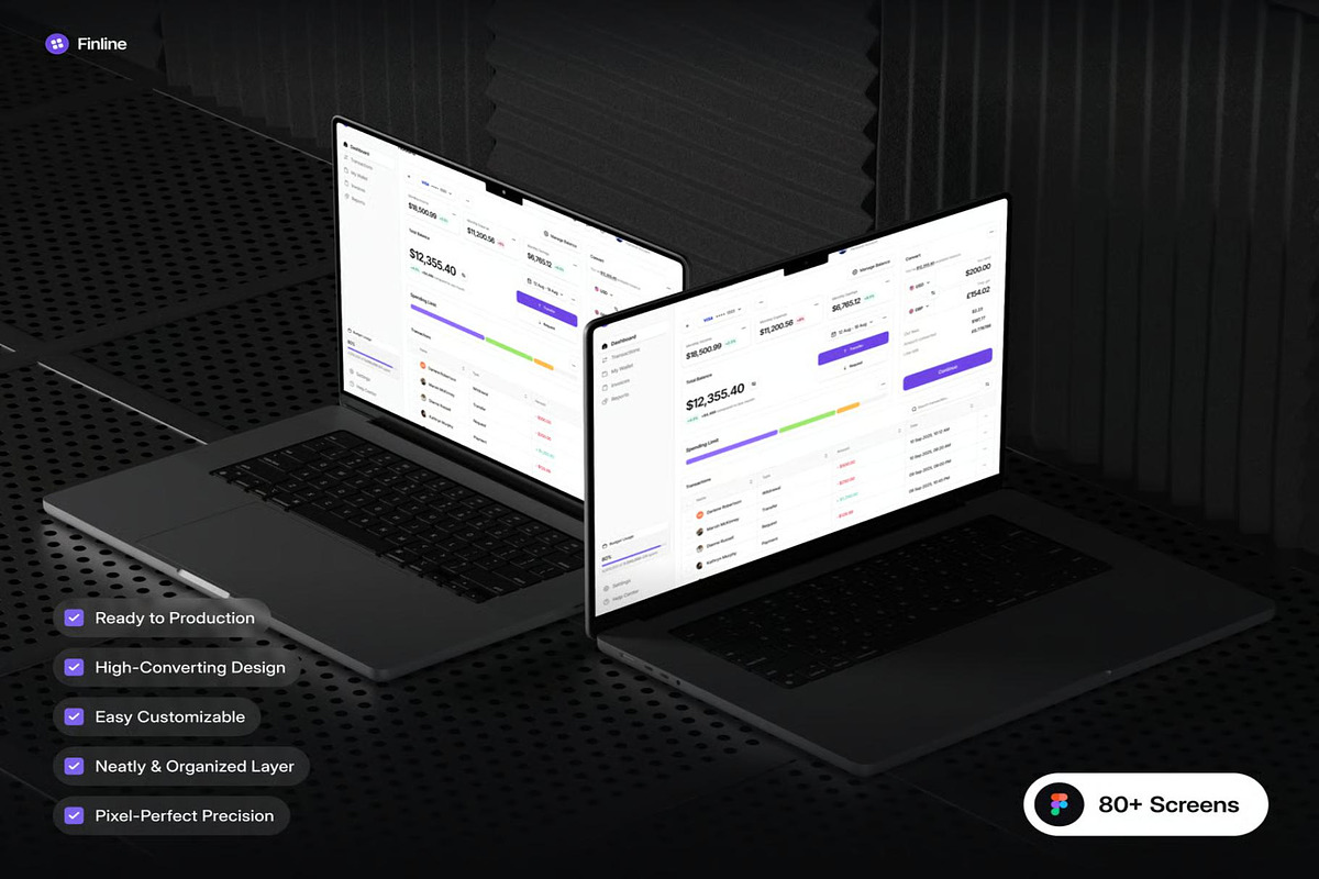 Finline Financial Services Dashboard, an UI Kit Template by Lumina_ui_ux202 (Photo 1 of 8)