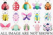 Whimsical Bugs Clipart Bundle, an Illustration by Canvas Craft (Thumbnail 3 of 6)
