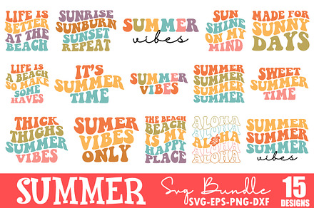 Summer SVG Bundle, Summer Quotes