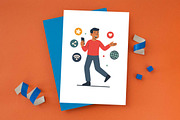 12 Happy Man Woman in Digital World, a Person Illustration by jongcreative (Thumbnail 6 of 7)