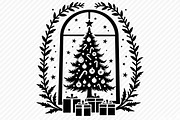 Festive Christmas Tree Silhouette Se, an Illustration by BIPLOB EXPERT (Thumbnail 13 of 20)
