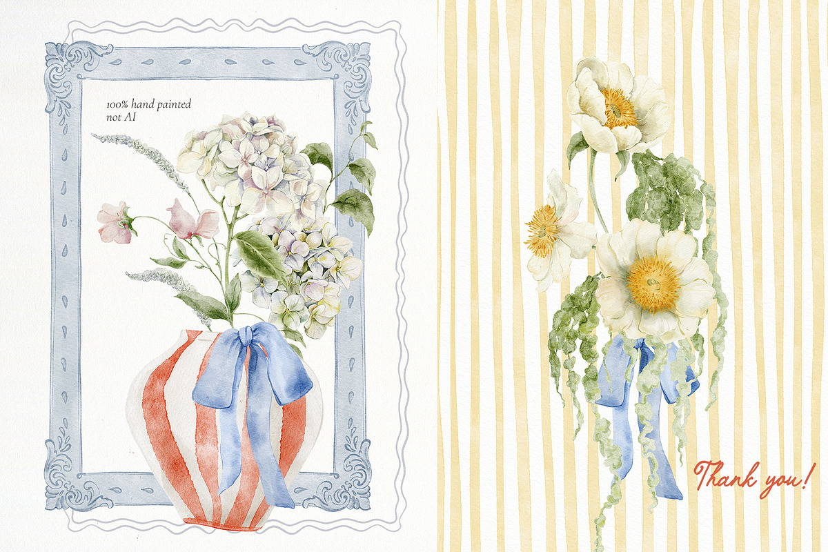 Garden Flowers Wildflowers clipart, a Decorative Illustration by Yuliya Derbisheva (Photo 14 of 14)