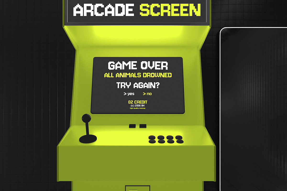 Arcade Screen Mockup, a Wearable Device Mockup by Unerispace (Photo 5 of 5)