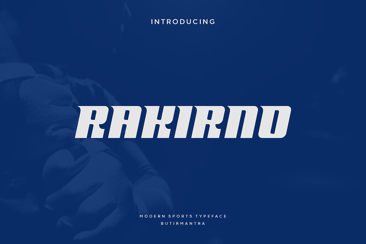 Rakirno - Modern Sport Typeface, a Sans Serif Font by Letterna (Photo 1 of 4)