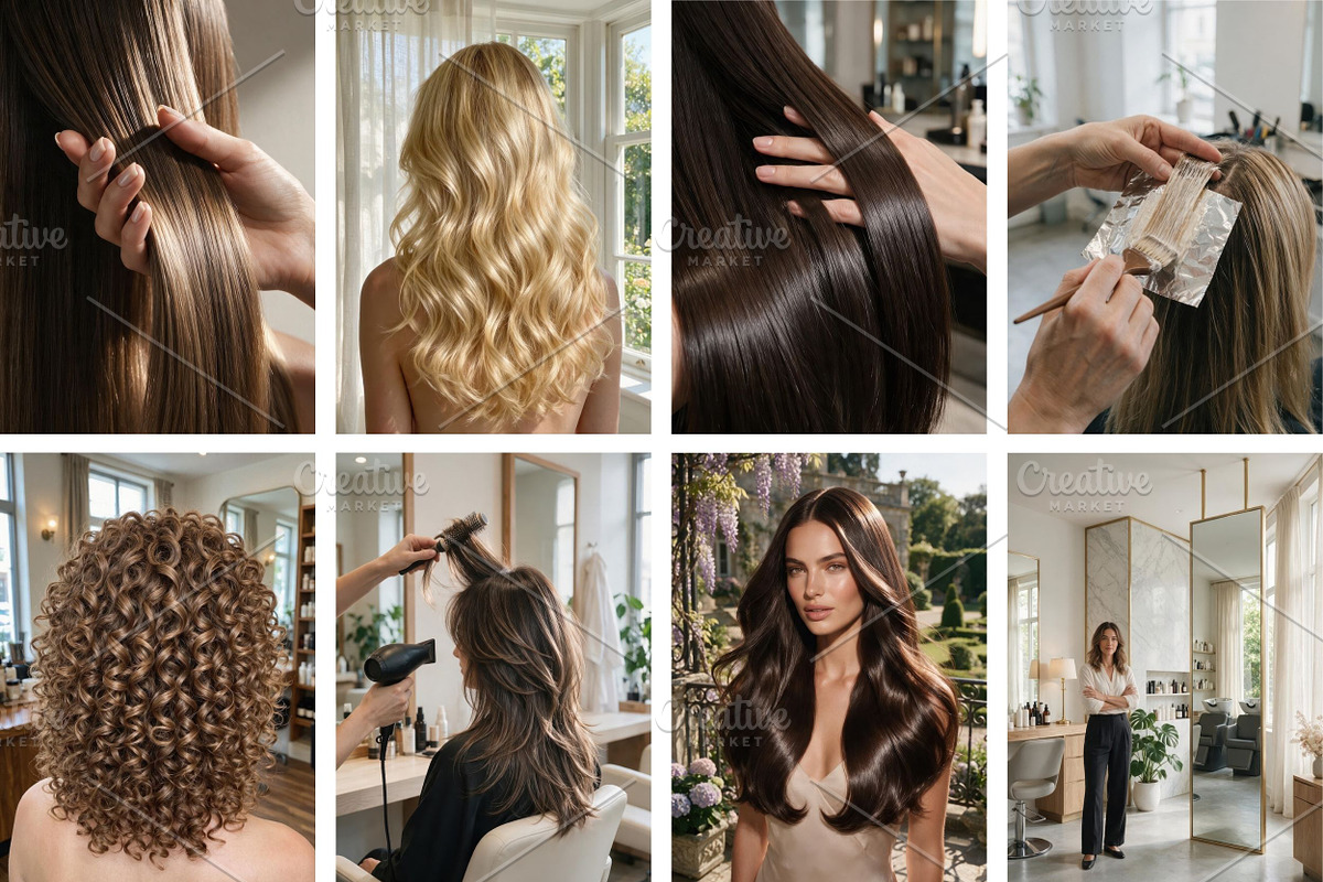 Hair Salon Stock Photos Bundle, a Business Photo by Selenique Studio (Photo 11 of 15)