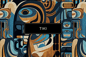 Repeat Pattern Tiki Tribal 46