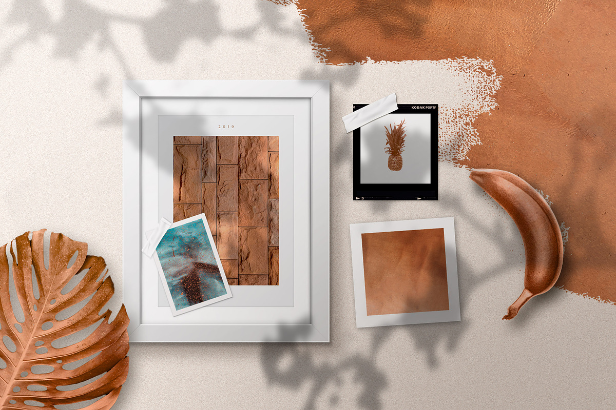 Copper Realistic Moodboard Mockups, a Product Mockup by AndrewPixel (Photo 8 of 9)