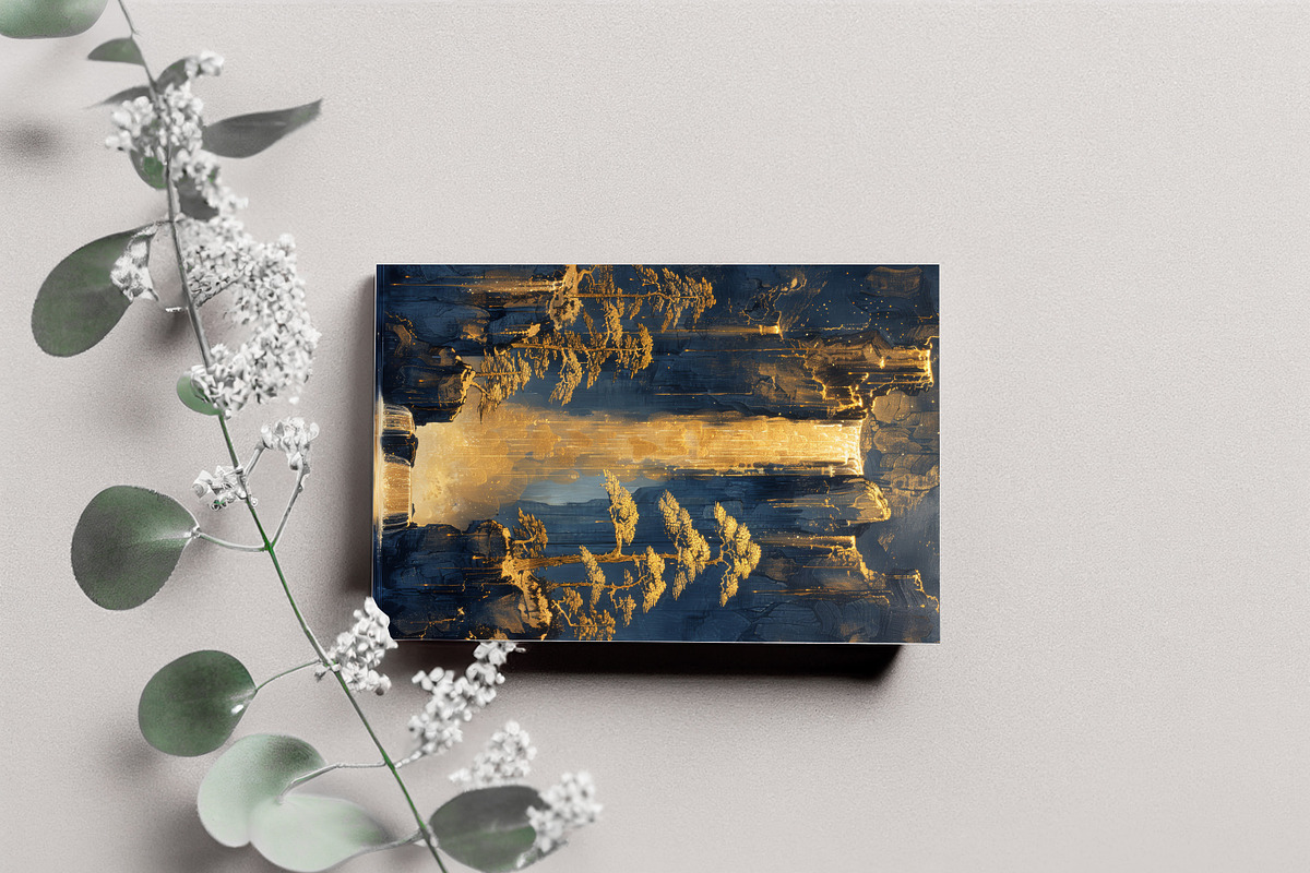 Abstract golden landscape painting, a Decorative Illustration by DamonYang's shop (Photo 7 of 8)