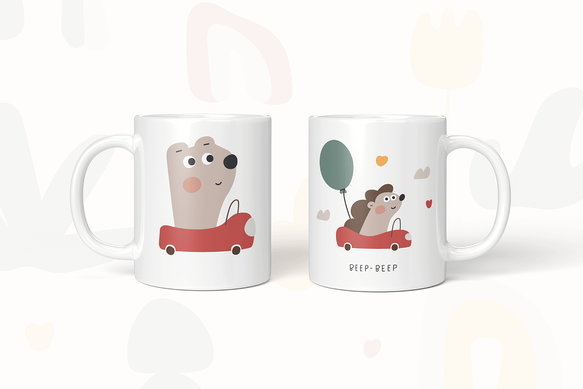 Cute animals and cars, an Animal Illustration by cutelevindesign (Photo 3 of 11)