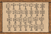 Vintage Wooden Sign Board Collection, an Object Graphic by Trape Graphic Studio (Thumbnail 5 of 8)