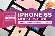 Awesome iPhone 6S Mockups, an iPhone Mockup by Mockups & Illustrations (Thumbnail 1 of 11)