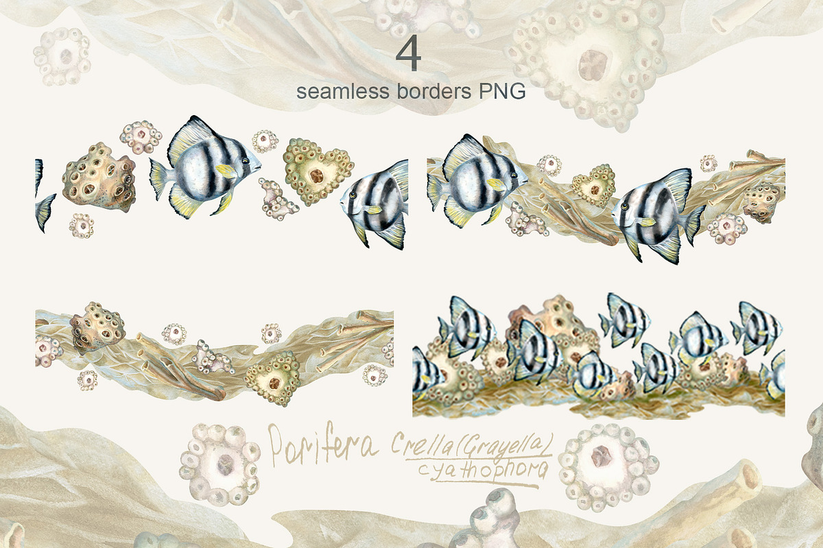 Calm fish watercolor clipart, an Animal Illustration by EL_SUHOVA (Photo 9 of 13)