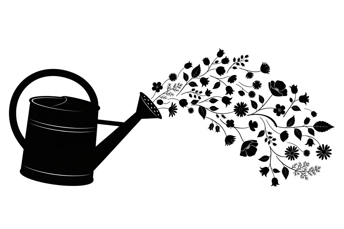 Floral Watering Can Design Bundle, an Illustration by Gaye Art (Photo 14 of 31)