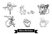Hand drawn funny Christmas character, a Seasonal Illustration by Atthameeni (Thumbnail 4 of 4)