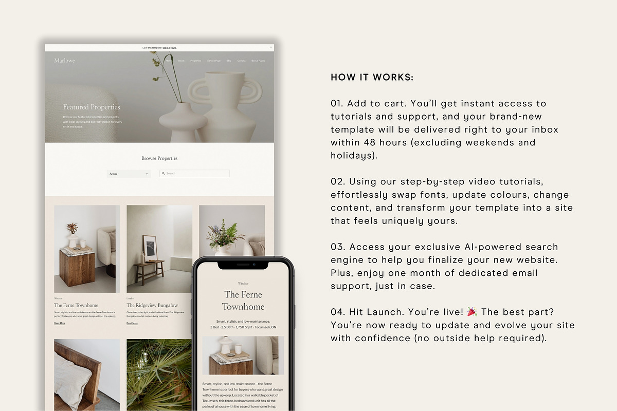 Real Estate Squarespace Template preview 6