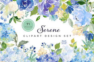 Serene Flower Clipart Set
