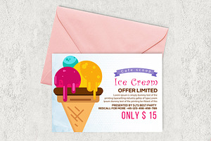 Ice Cream Psd Card Templates, an Invitation Template by Business Flyers