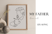 FATHER line art, a Person Illustration by velychko.ua (Thumbnail 4 of 7)