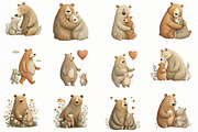 Whimsical Mother’s Day Bear Clipart, an Illustration by Designworld (Thumbnail 2 of 8)
