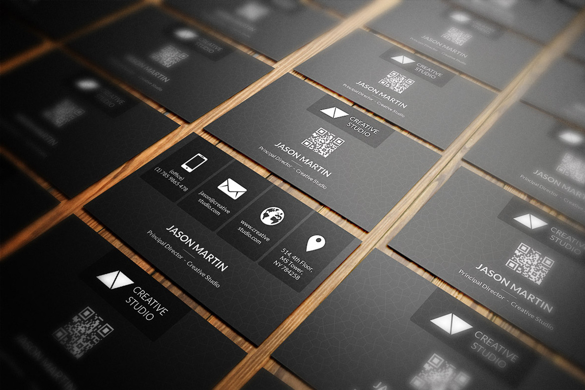 Metro Dark Corporate Business Card, a Business Card Template by bouncy (Photo 2 of 4)