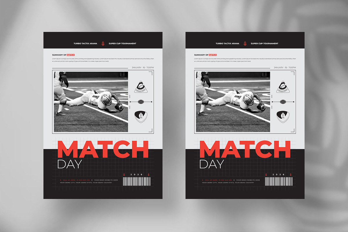 Football Matchday flyer template, a Flyer Template by Tanmoy Topu (Photo 4 of 6)