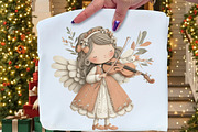 Whimsical Christmas Angel Clipart, an Illustration by Craft Nest (Thumbnail 6 of 9)