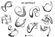 Liquid Chrome Abstract 3D Elements, an Object Graphic by Youandigraphics (Thumbnail 12 of 13)