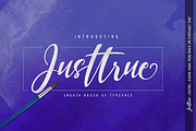 Justtrue, a Script Font by GRAPHICPRESS (Thumbnail 1 of 9)