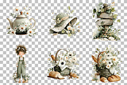 Whimsical Cottagecore Clipart Set, an Illustration by DreamCafeArt (Thumbnail 3 of 6)