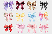 Watercolor Coquette Bow Clipart, a Seasonal Illustration by Design Market (Thumbnail 5 of 5)