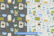Laundry Day Clipart and Pattern Set, a Pattern Graphic by Drafts n Doodles (Thumbnail 6 of 11)