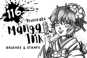 116 Manga Ink Procreate Brushes