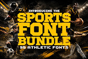 The Sports Font Bundle (20 Fonts!), a Sans Serif Font by HipFonts (Thumbnail 1 of 8)