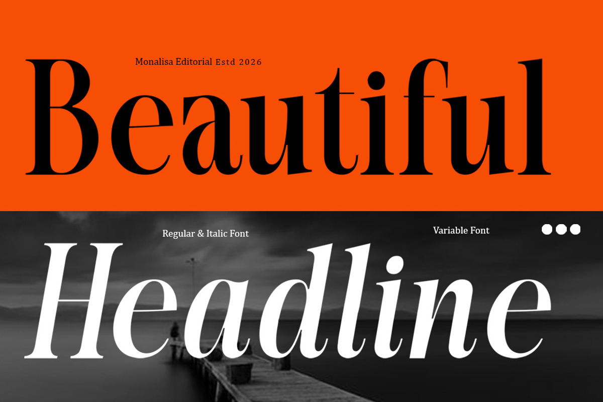 Monalisa Rastoner, a Serif Font by Mastertype (Photo 3 of 9)