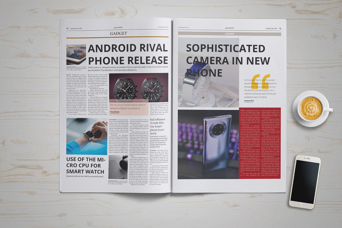 Global Newspaper Template, a Magazine Template by GreenDesign (Photo 5 of 8)