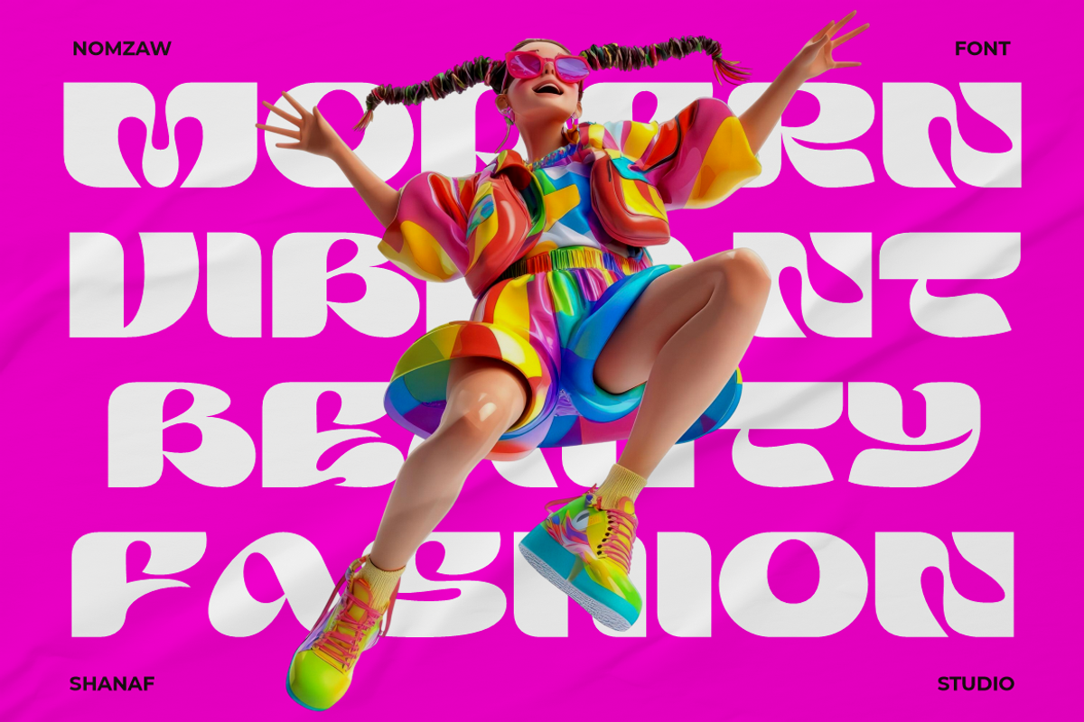 Nomza Modern Bold Display Font, a Font by PutraCetol Studio (Photo 2 of 5)