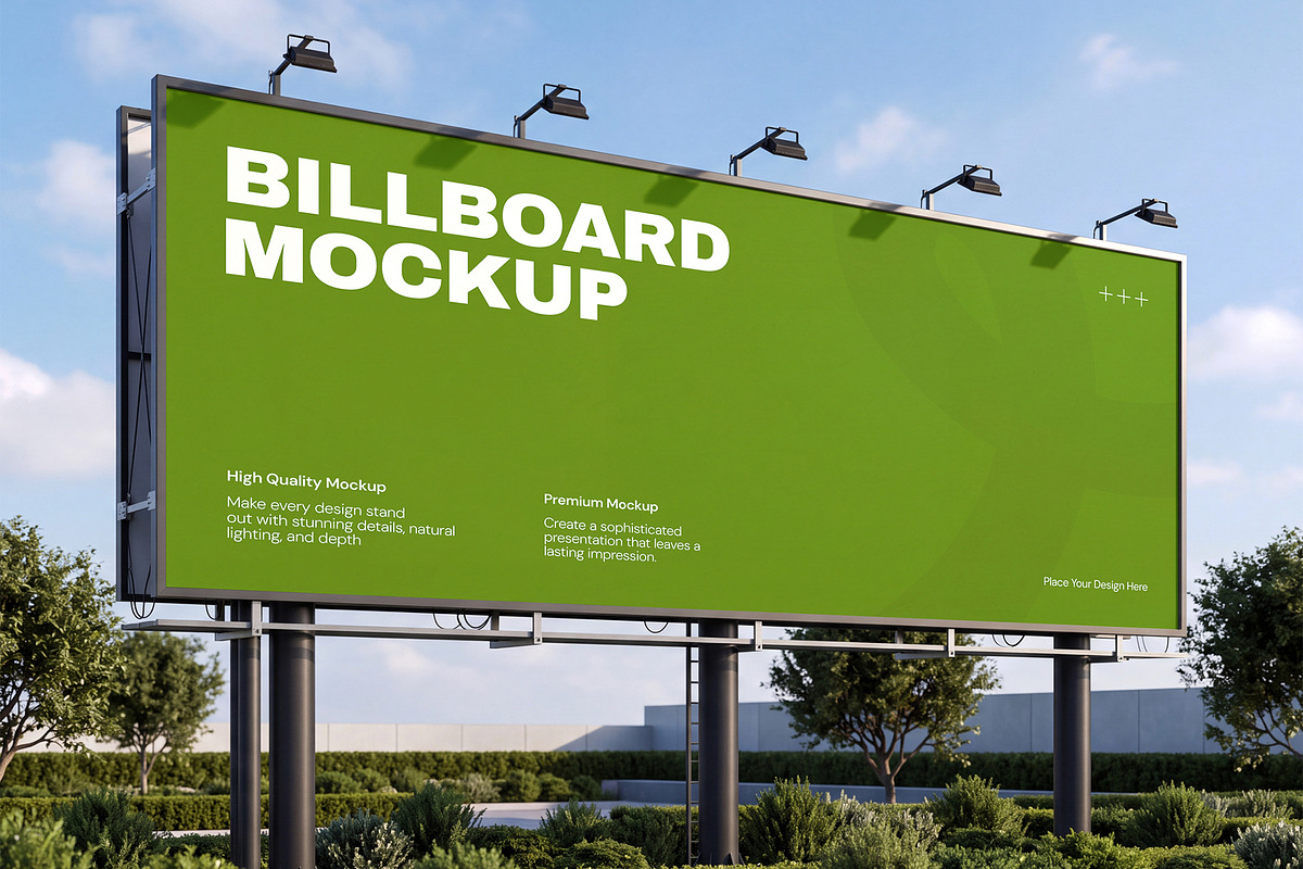 Highway Advertising Billboard Mockup, an Advertising Mockup by graphypix (Photo 1 of 4)