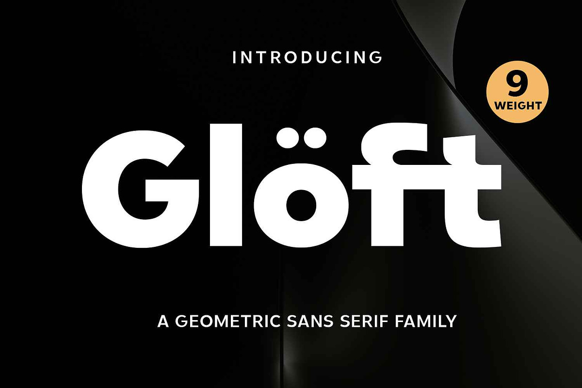 Gloft - Geometric Font Family, a Sans Serif Font by Umitype (Photo 1 of 8)
