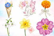 Coquette Birth Month Flowers Clipart, a Seasonal Illustration by Canvas Craft (Thumbnail 5 of 5)
