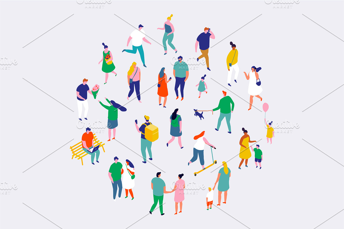 Cartoon People isometric characters, a Person Illustration by Vector_Art (Photo 9 of 10)