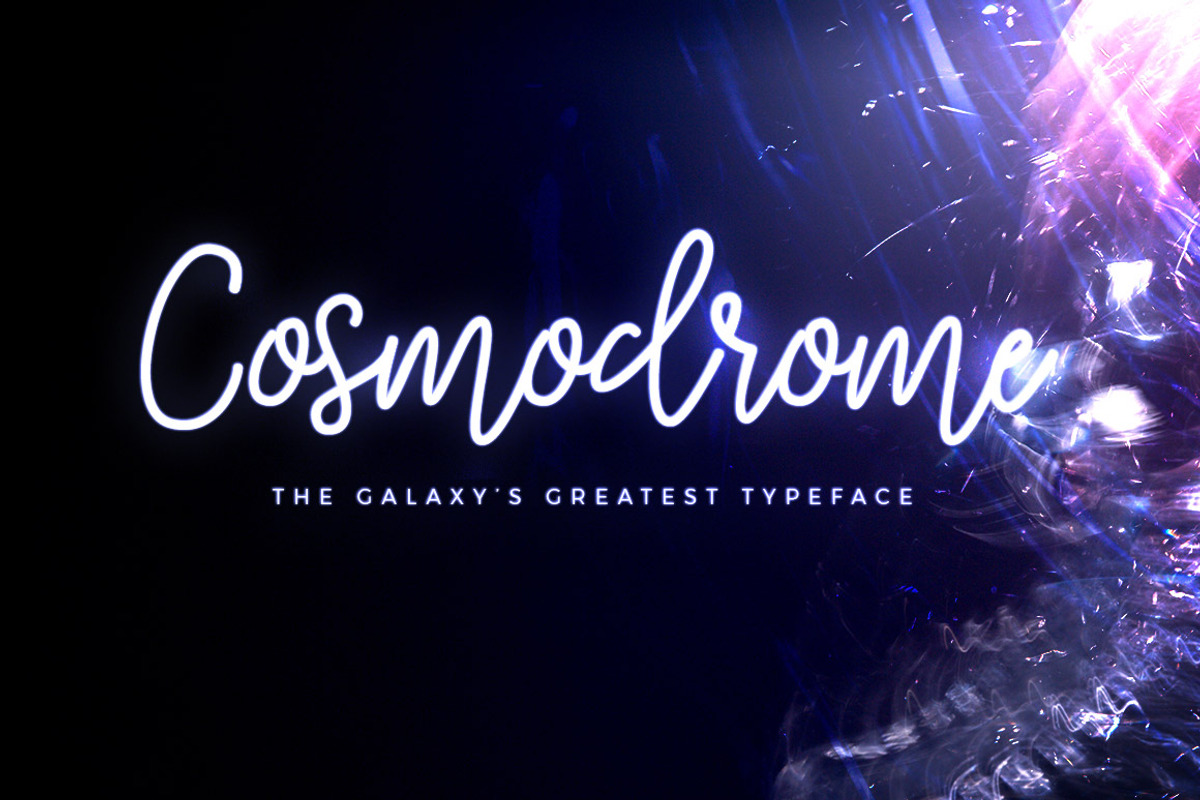 Cosmodrome Monoline Script Font preview 8
