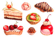 Dessert illustrations and patterns, a Food Illustration by Sundra (Thumbnail 1 of 6)