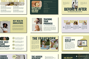 Modern Hormone Health Slide Deck, a Presentation Template by Solana Creative Co.