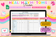 Health Symptoms Tracker Google Sheet, a Stationery Template by bellaROSEworkshop (Thumbnail 3 of 5)