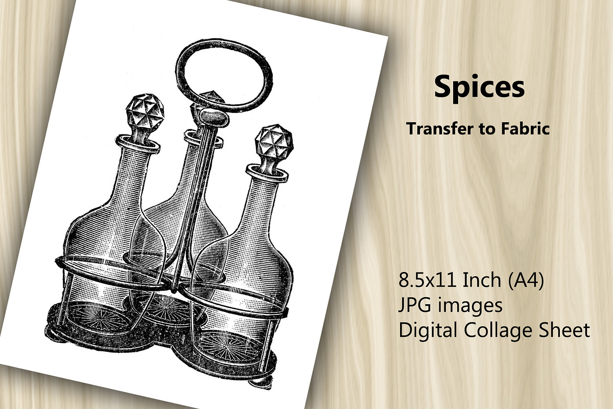 Sheet Transfer to Fabric - Spices, a Print Template by Kseniya-Omega (Photo 1 of 3)
