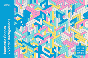 Isometric Shapes / Vector Background, a Background Graphic by dvtchk (Thumbnail 6 of 16)