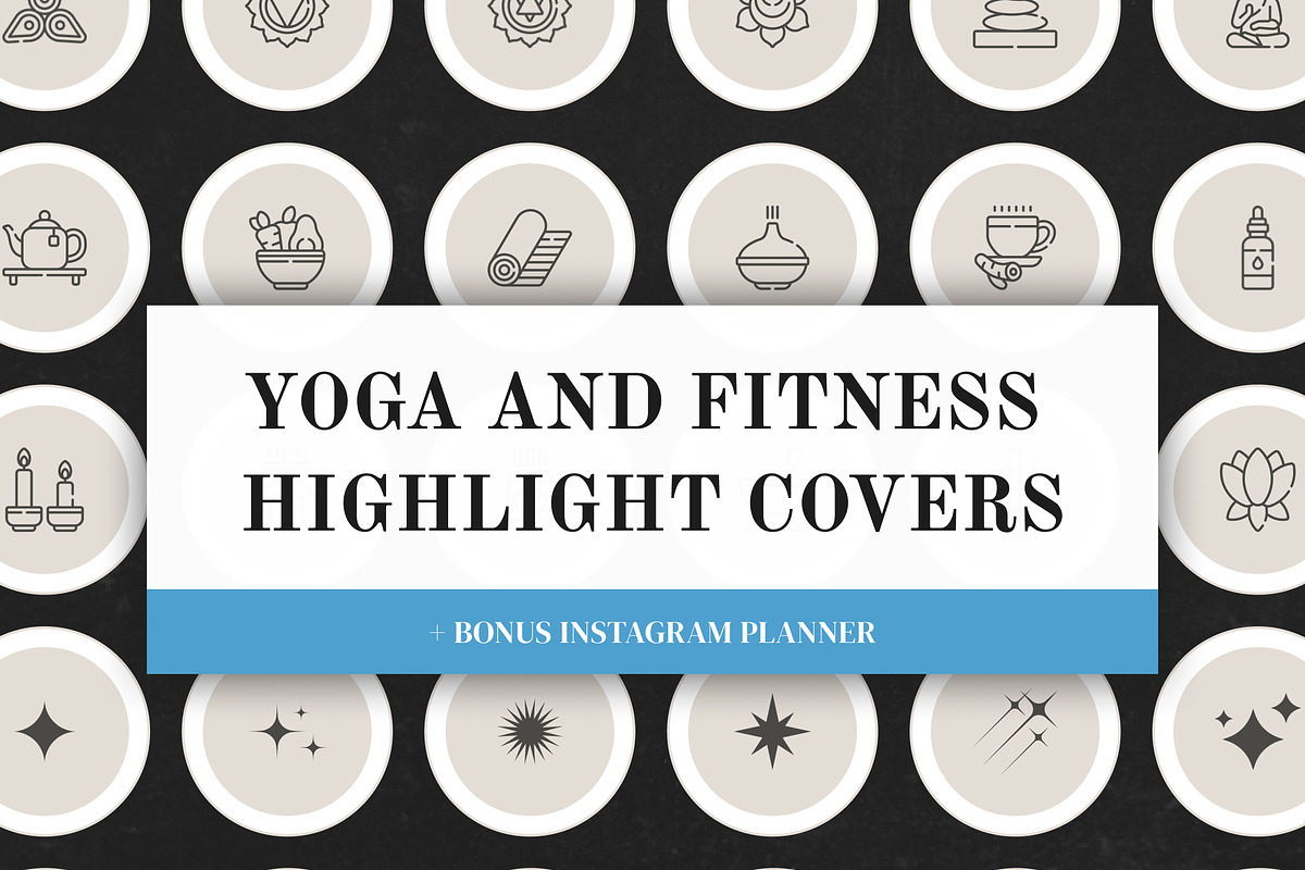 Yoga Instagram Highlight Covers, a Social Media Template by VeliusCreativeStudio (Photo 1 of 9)