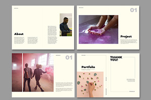 Minimal Portfolio with Beige Accents, a Brochure Template by wavebreak